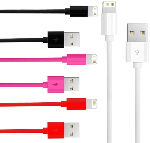 iPhone 7 6 Plus Sync & Charge Data USB Lightning Cable 10 CM 1M 2M 3M - TradeNRG UK